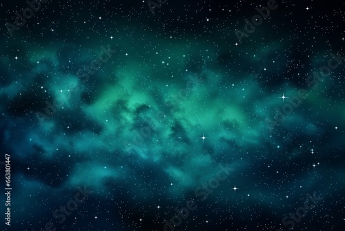 Blue Green Night Sky