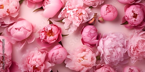  Beautiful wall paper In Full Bloom A Stunning Pink Peony on a Delicate Pink Background AI Generative 