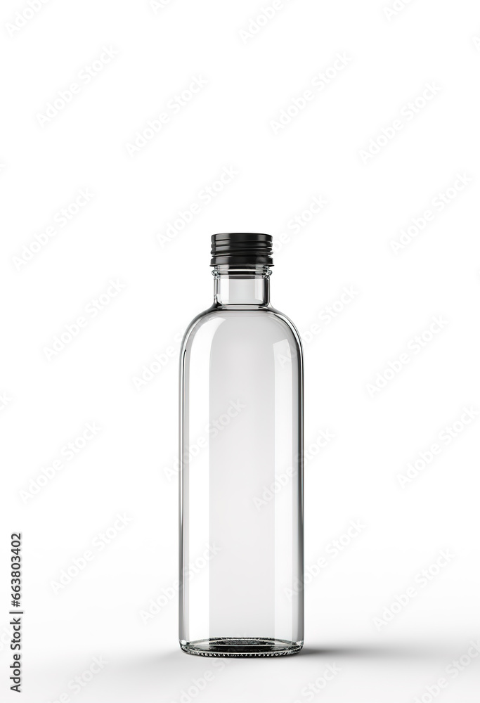 Transparency glass bottle isolated on white background Transparency glass bottle isolated on white background