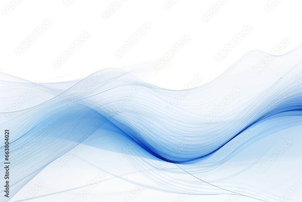 Naklejka premium Abstract Blue Lines on White Background