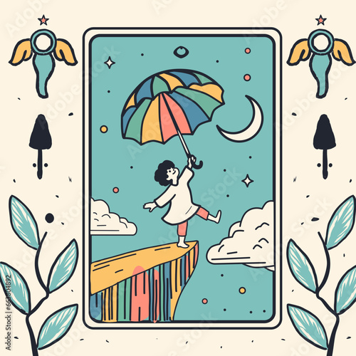 The Fool's Journey: Tarot Card Illustration