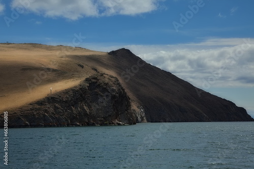 Deserted shores of Olkhon Island on Lake Baikal.