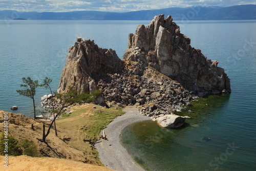 Cape Burkhan on Olkhon Island, Lake Baikal. photo