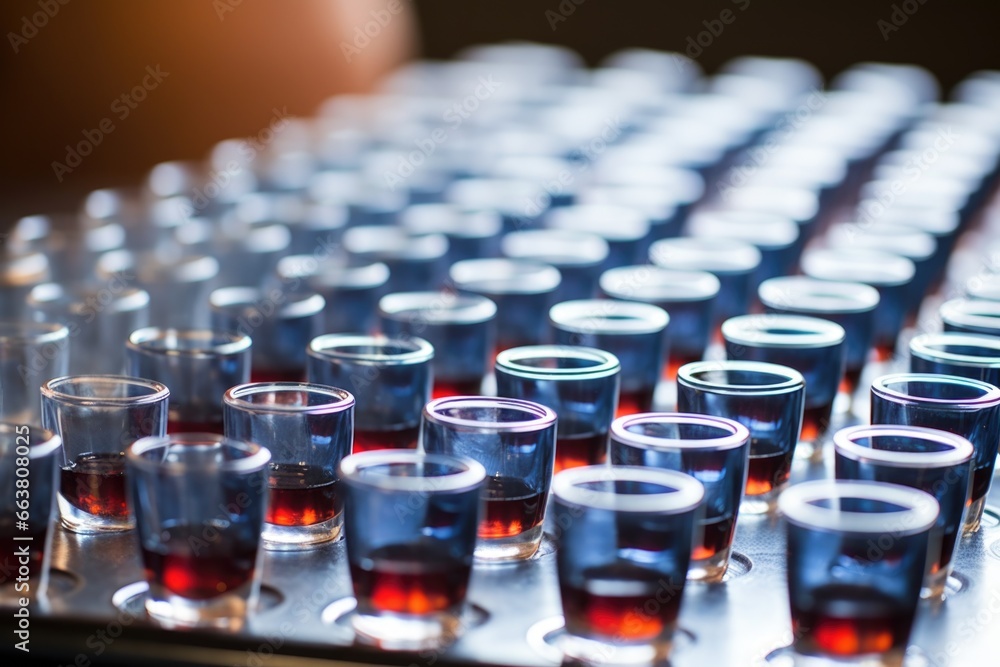 Fototapeta premium a neatly arranged set of glass cups for cupping therapy