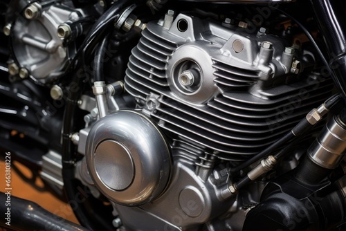 close-up of a motorcycles engine with high detail © Alfazet Chronicles