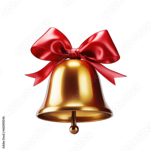 Jingle bell isolated on transparent background
