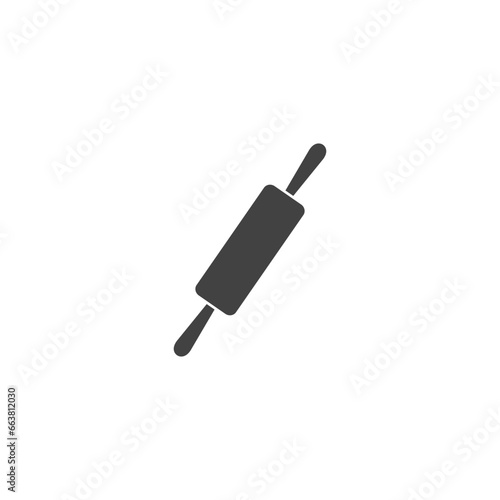 Rolling pin icon in flat style. Vector