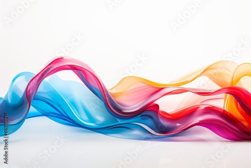 Colorful Lines on White Background