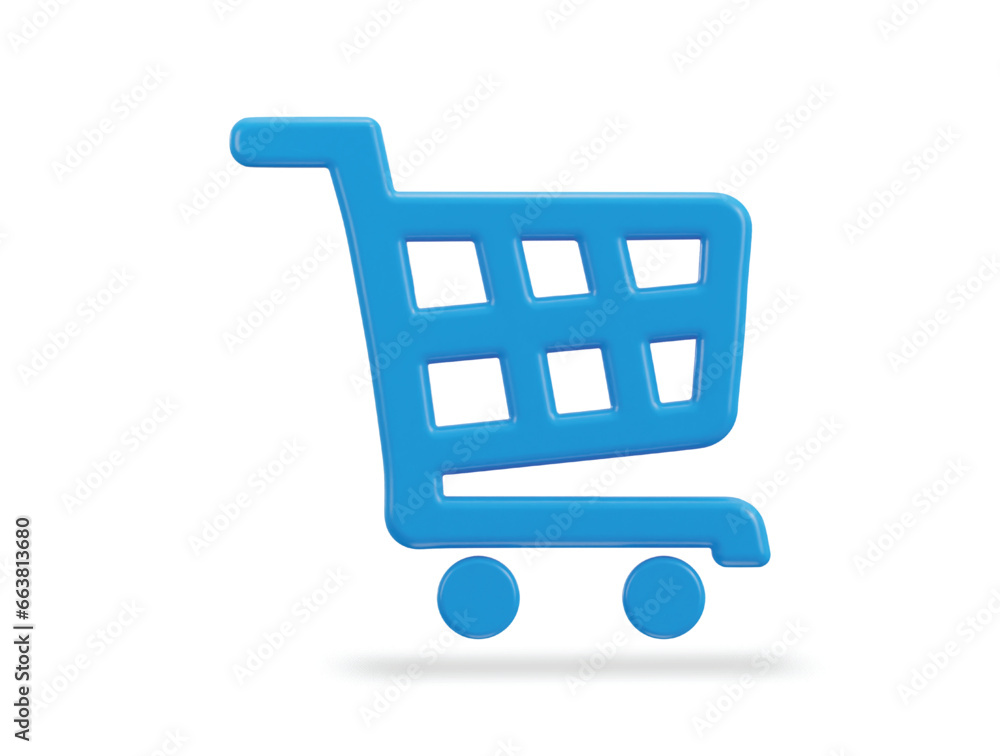 3d shopping cart icon vector illustration 3d shopping cart icon vector illustration
