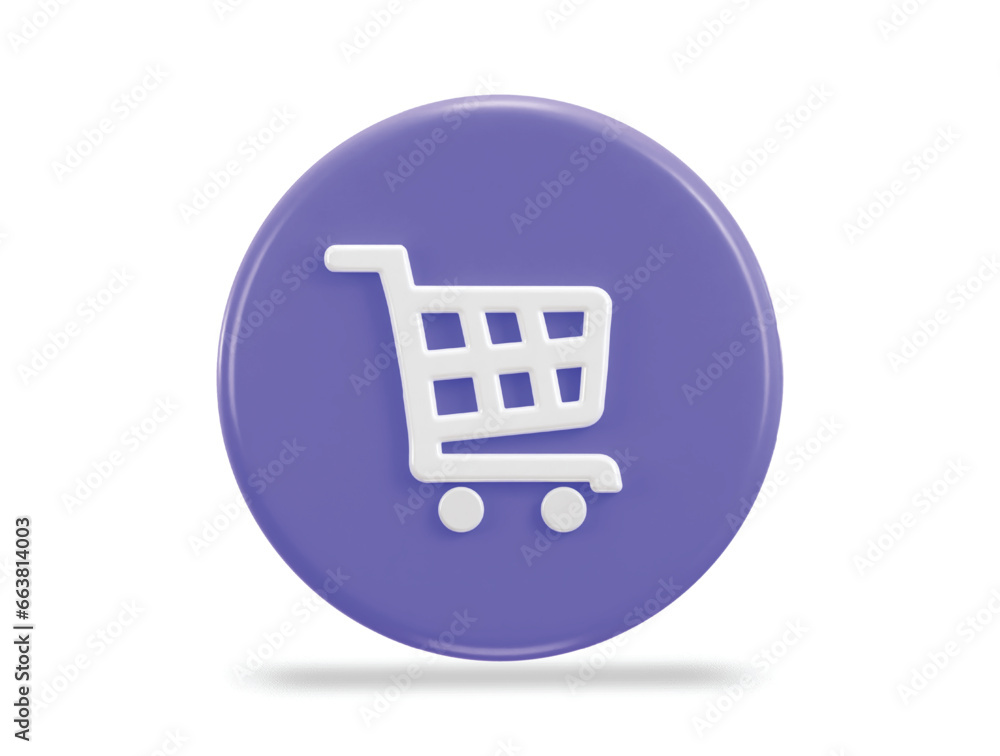 3d shopping cart icon vector illustration 3d shopping cart icon vector illustration
