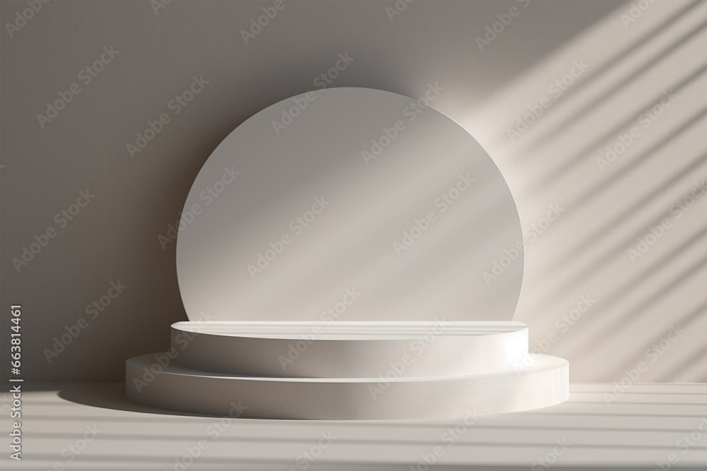 Blank podium mockup with realistic environment Blank podium mockup with realistic environment