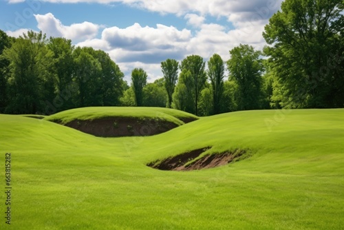 earthen mounds in hopewell culture historical park, ohio