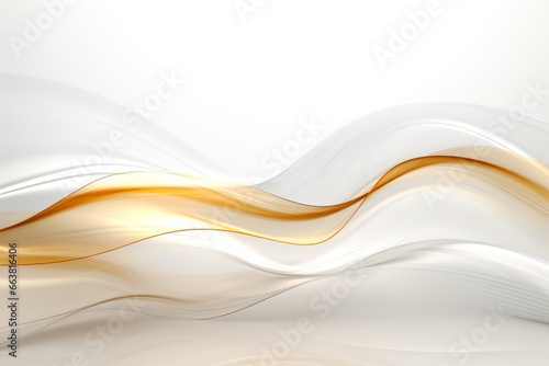 Golden Lines on White Background