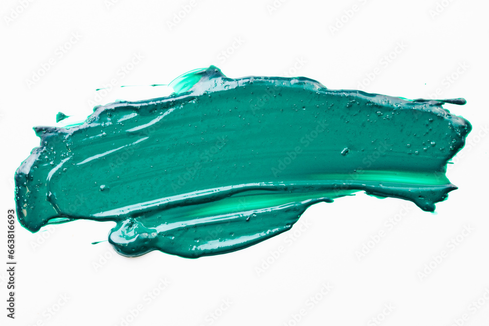 Acrylic paint blot, chaotic brushstroke, spot flowing on white paper background. Creative green color backdrop, fluid art. Acrylic paint blot, chaotic brushstroke, spot flowing on white paper background. Creative green color backdrop, fluid art.