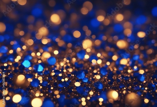 Sapphire glitter bokeh background Unfocused shimmer royal blue sparkle Crystal droplets wallpaper © ArtisticLens