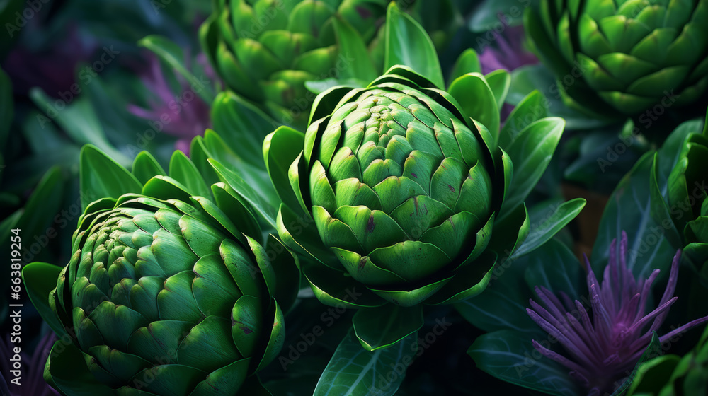 Fototapeta premium Fresh artichoke closeup