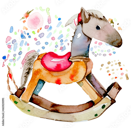 Koń na biegunach ilustracja