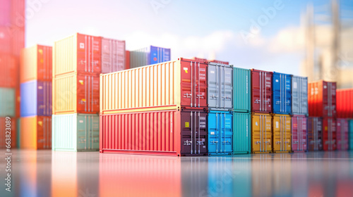 Shipping containers,  the vessels of modern globalization photo