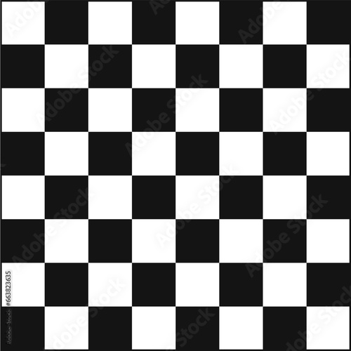 Vector modern chess board design. Black and white chess board background design in flat style. Vector illustration