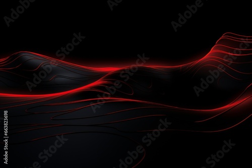 Red Lines on Black Background