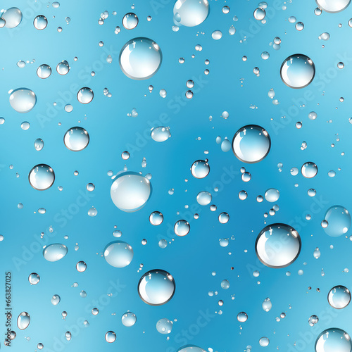 Wallpaper Mural Water droplet liquid rain water drops wet blue repeat pattern cartoon Torontodigital.ca