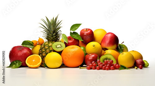 top view of vegetables and fruits isolated  Panorama bright vegetables and fruits isolated set of different fruits and vegetables 