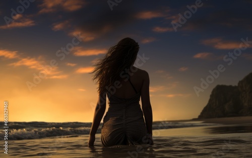 photo of a woman on the beach © Riccardo