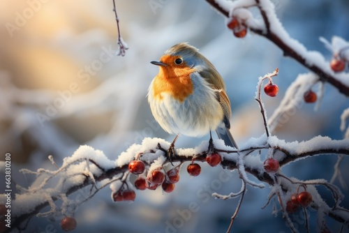 Robin on Frosty Branch