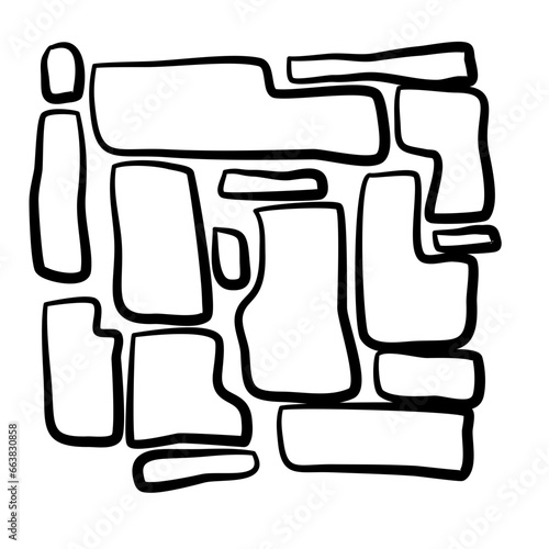 Stone Path Vector lines