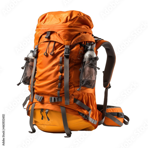 sac à dos de randonnée et de voyage détouré sur fond transparent