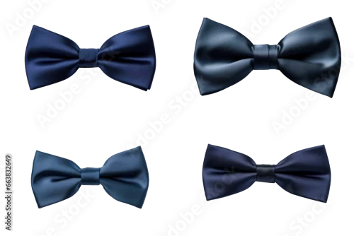 Obraz set de 4 nœuds papillon sur fond transparent