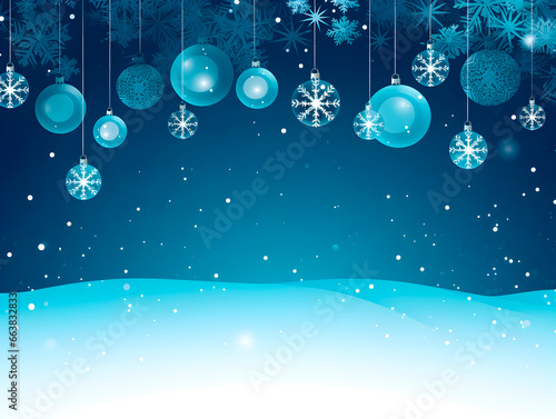 2D background with Jingle Bells and Christmas Balls hanging in the top of hte image