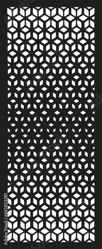 CNC pattern, trapezoid shape design, gray-black background.