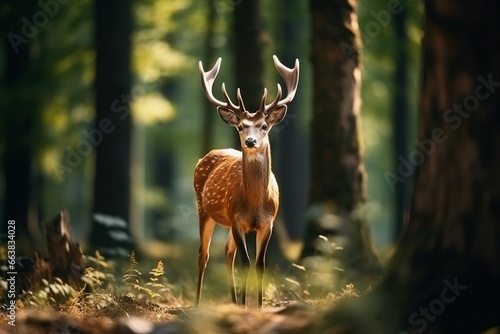 Wildlife Beauty  Majestic Deer in the Forest - High Quality Photo
