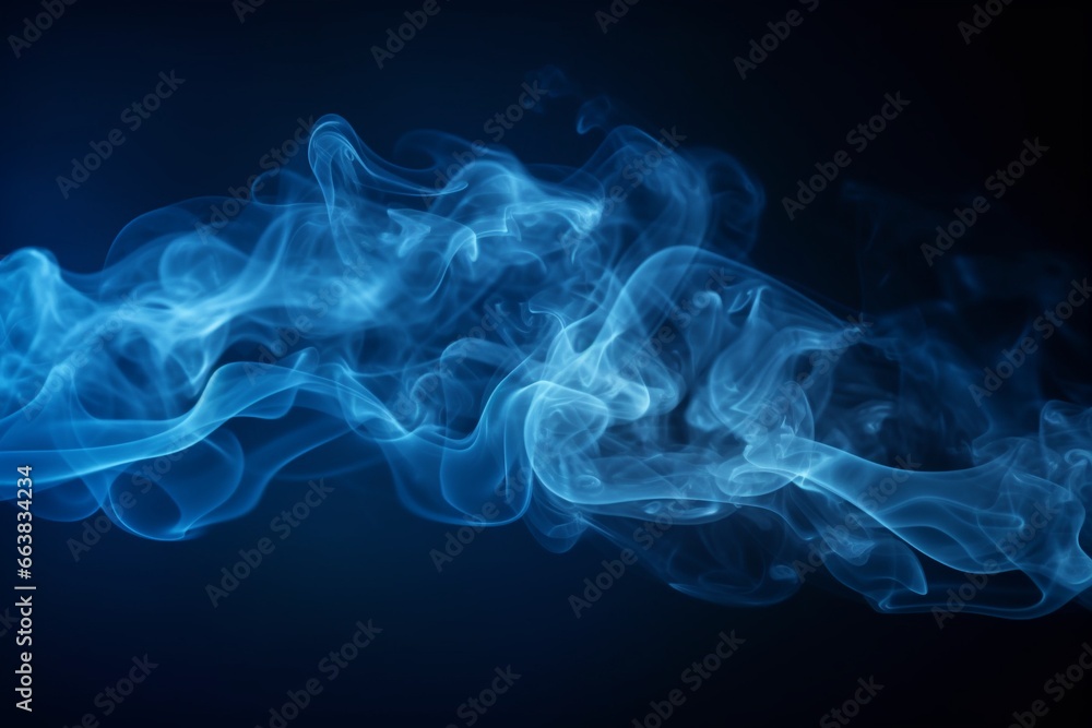 Blue and White Smoke Cloud on Dark Blue Background - High Quality Photo Blue and White Smoke Cloud on Dark Blue Background - High Quality Photo