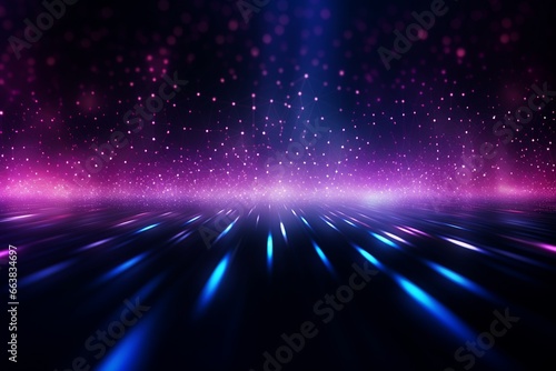 Futuristic Technology Background  Glowing Lines and Particles
