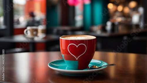 A sleek modern coffee cup with a vibrant pop