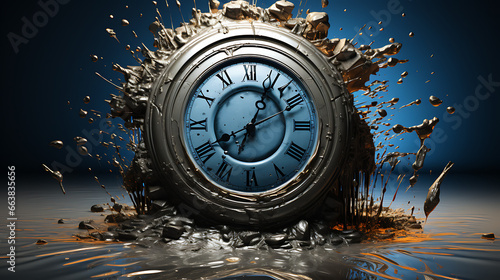 Clock Melting: An Illustration of Distorted Time