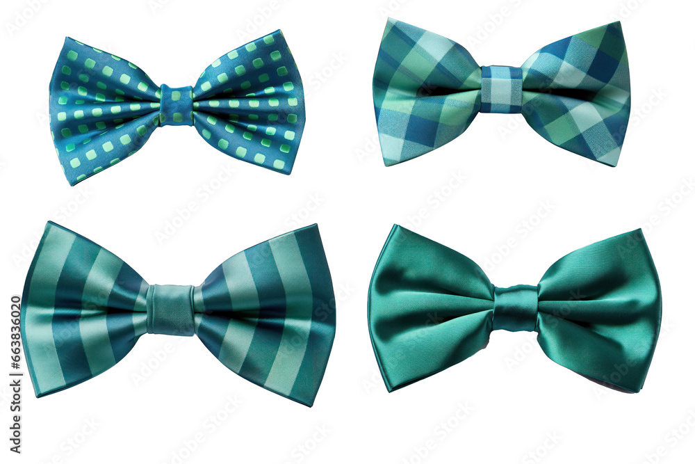 set de 4 nœuds papillon sur fond transparent set de 4 nœuds papillon sur fond transparent