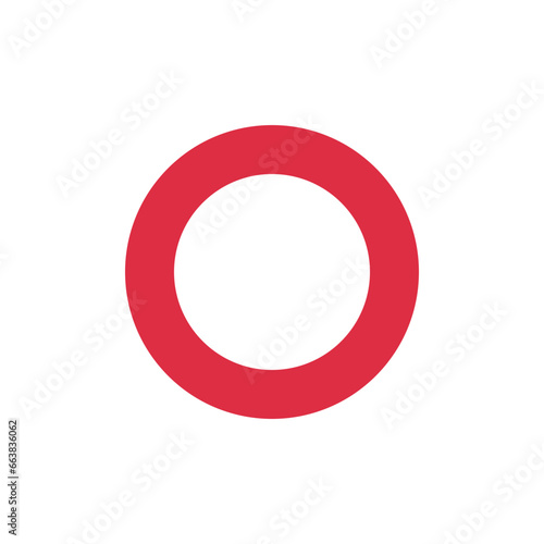 ⭕: Hollow Red Circle