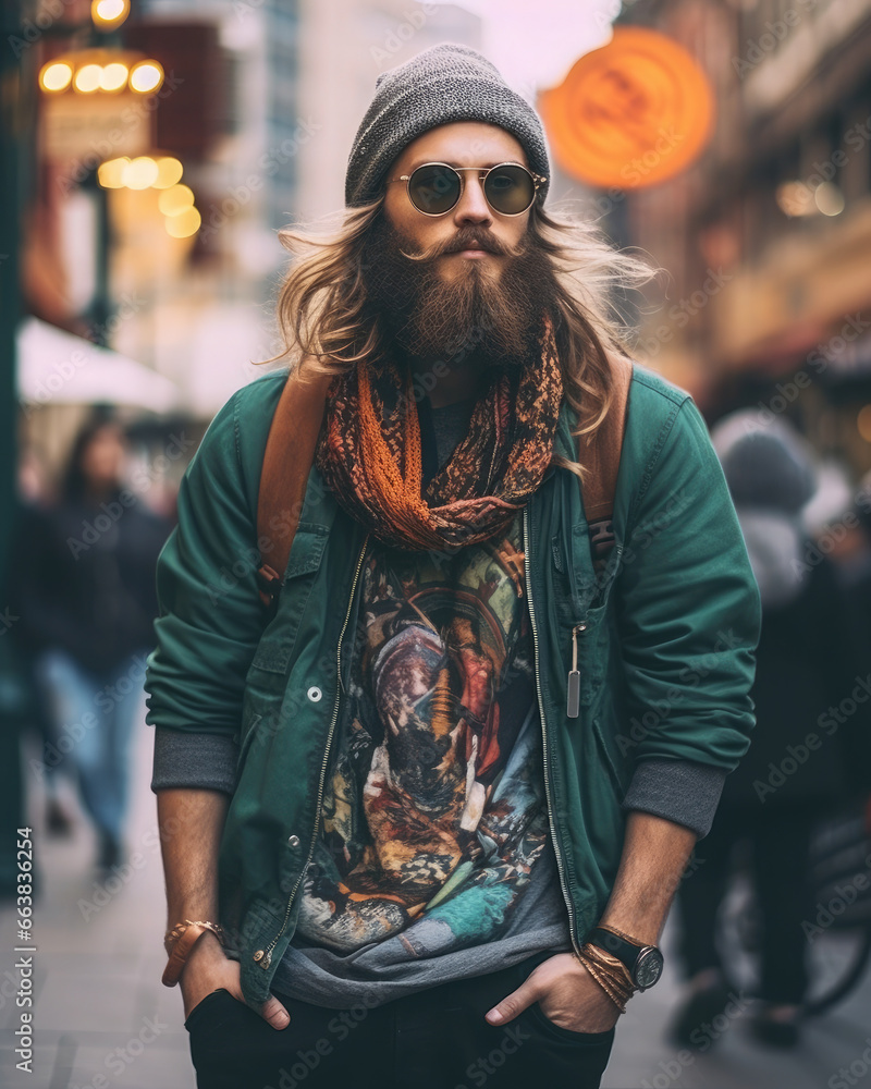 Urban Chic: How a Hipster Rocks the Street Style Aspect Ratio 4:5