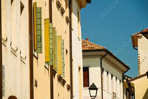 Il centro storico di Conegliano Veneto, in provincia di Treviso. Veneto, Italia