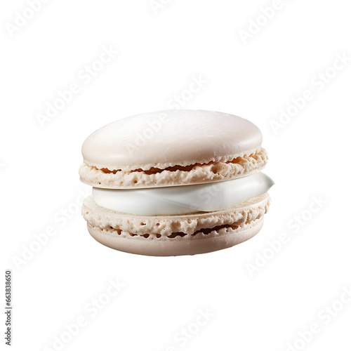 a macaron white isolated Hd realistic food photograph
