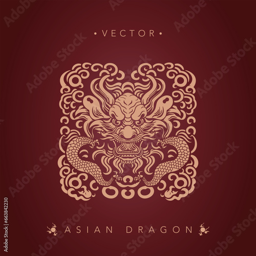 Chinese dragon traditional lunar new year