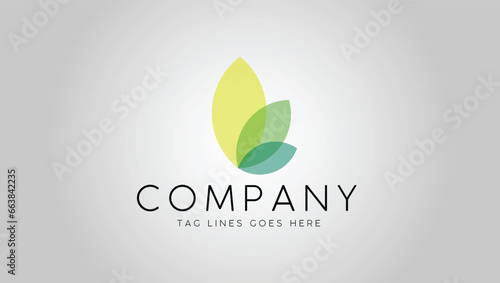 Abstract nature three leaves logo icon vector design illustration. healthy food, ecology, spa, business, diet vector logo.