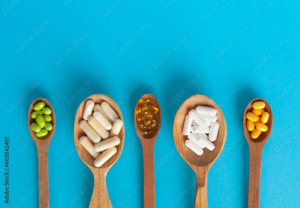Color Dietary Supplements, Vitamin Capsules, Mineral Pills, Healthy Multivitamin Capsule Color Dietary Supplements, Vitamin Capsules, Mineral Pills, Healthy Multivitamin Capsule