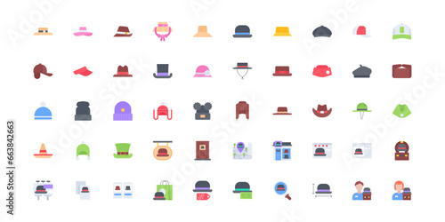 hat icon set