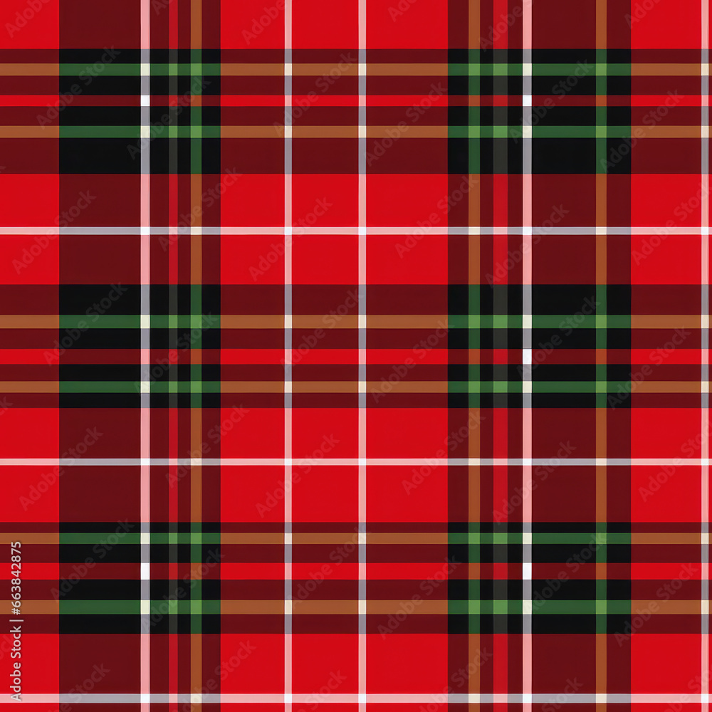 Obraz premium Christmas tartan plaid textile repeat pattern