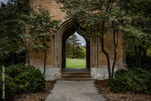 Archway in the Stanton Memorial Carillon on the Iowa State University Campus.