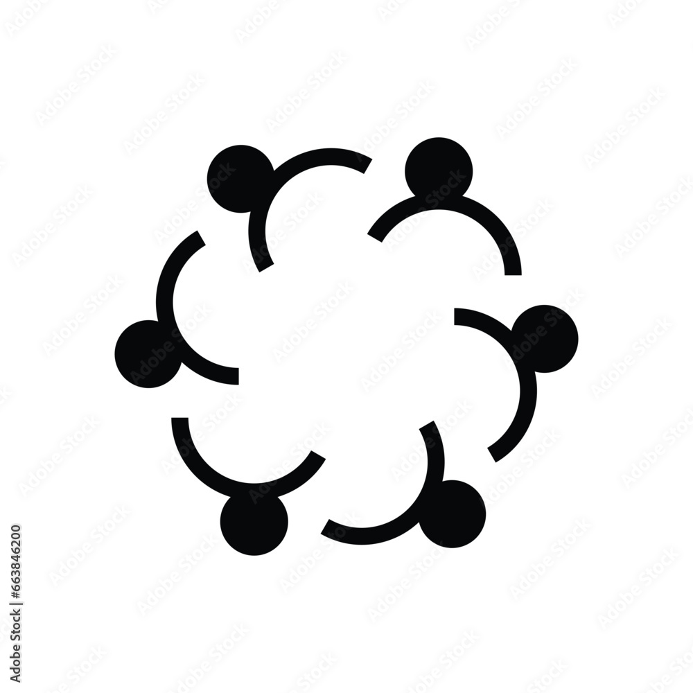 Community icon silhouette design template isolated Community icon silhouette design template isolated